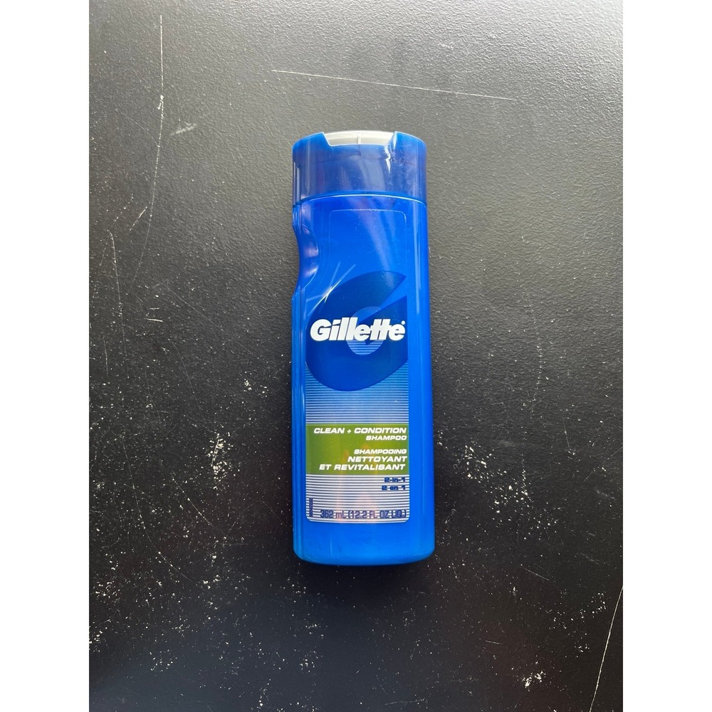 Gillette Clean + Condition - SHAMPOO 12.2oz DISCONTINUED 2 in 1 75% Full Bottle
